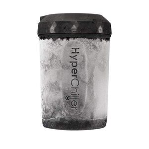 Hyperchiller Black Iced Plastic Coffee Beverage Patented Cooler Container Mug